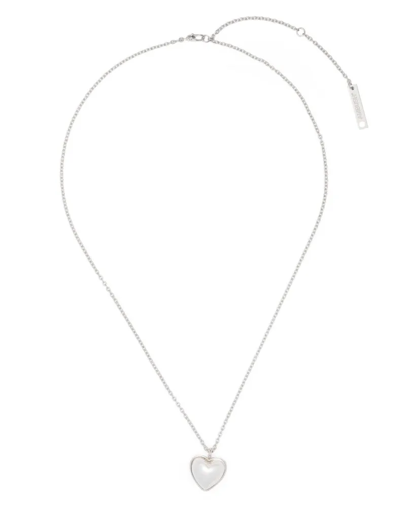 AMBUSH Heart Charm Halskette - Silber Silber