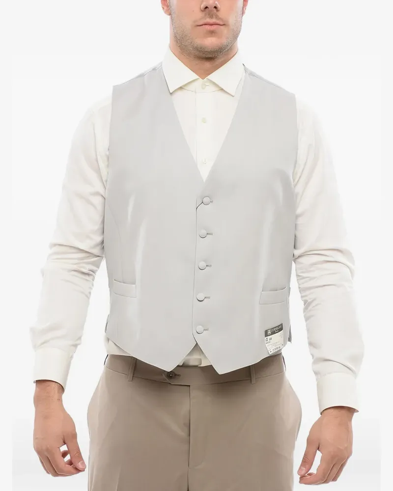 Corneliani jetted-pockets wool waistcoat - Grau Grau