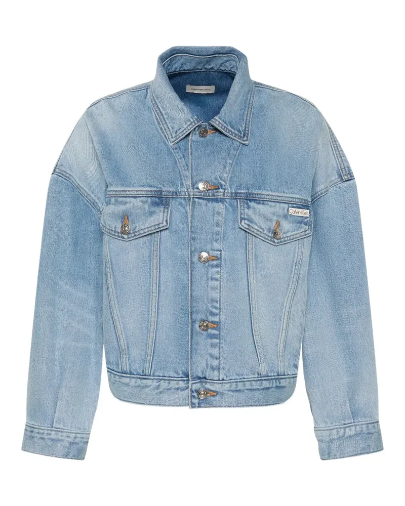 Calvin Klein logo-patch denim jacket - Blau Blau
