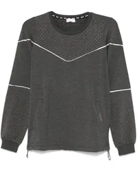 Liu Jo Sweatshirt mit Nieten Grau