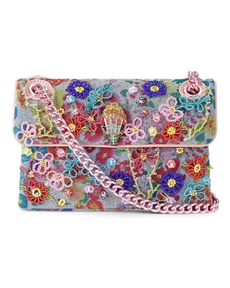 Kurt Geiger Verzierte Schultertasche mit Blumenprint - Blau Blau