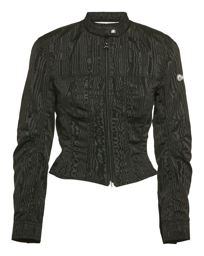 Marine Serre Texturierte Jacke mit Reißverschluss - Schwarz Schwarz