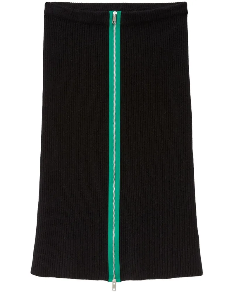 MSGM Gerippter Rock - Schwarz Schwarz