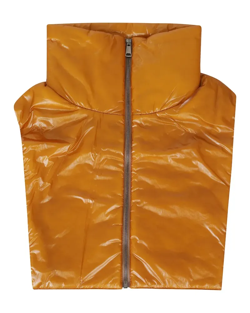 TELA padded zip-up scarf - Orange Orange