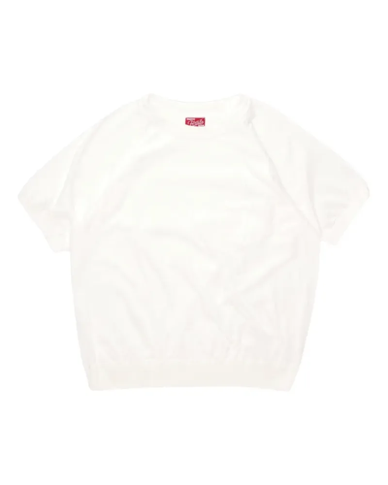 Fortela Silver Coin T-Shirt mit Brusttasche - Weiß Weiß