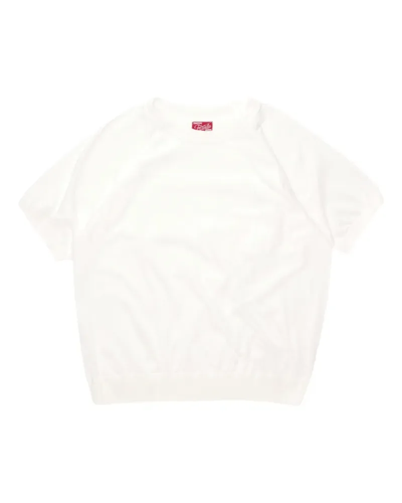 Fortela Silver Coin T-Shirt mit Brusttasche - Weiß Weiß