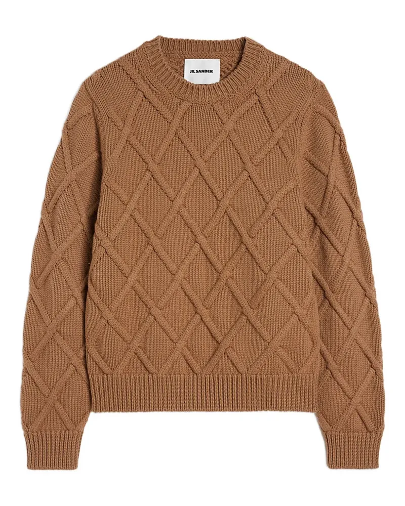 Jil Sander Grob gestrickter Pullover - Braun Braun