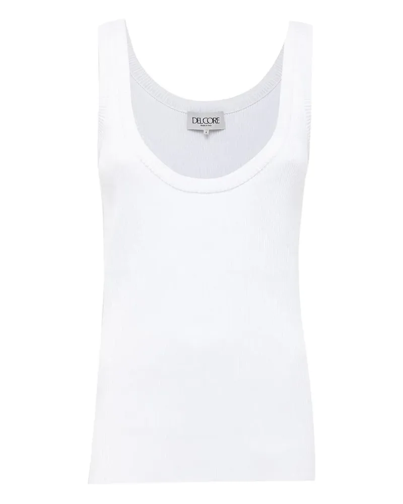 DEL CORE scoop-neck ribbed tank top - Weiß Weiß