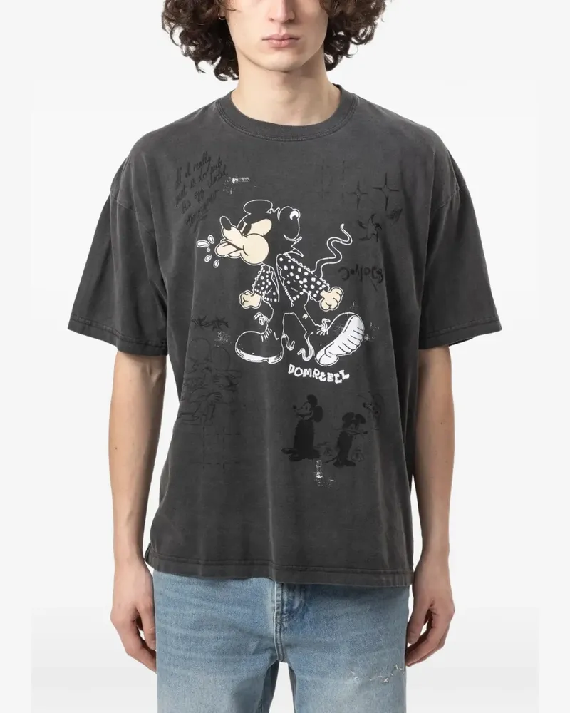 DOMREBEL T-Shirt mit grafischem Print - Grau Grau