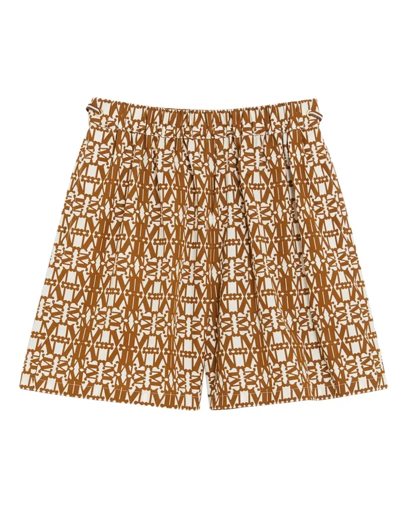 Max Mara Shorts mit geometrischem Print - Braun Braun