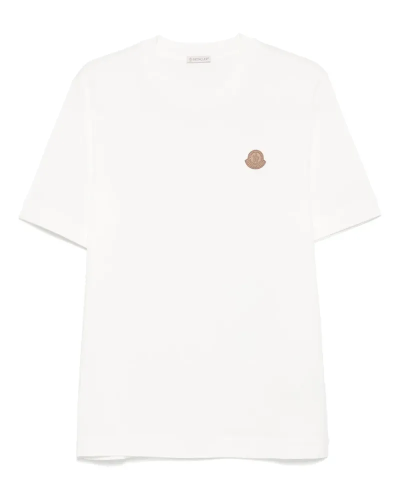Moncler T-Shirt mit Logo-Patch - Nude Nude