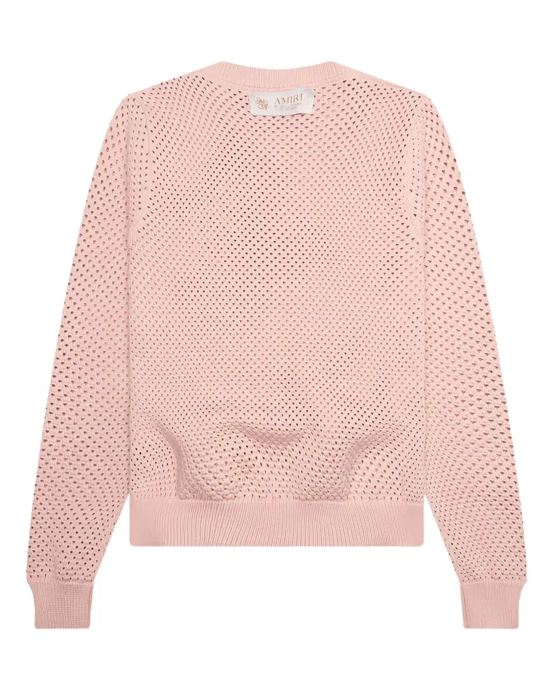 Amiri Pullover mit Lochstrickmuster - Rosa Rosa