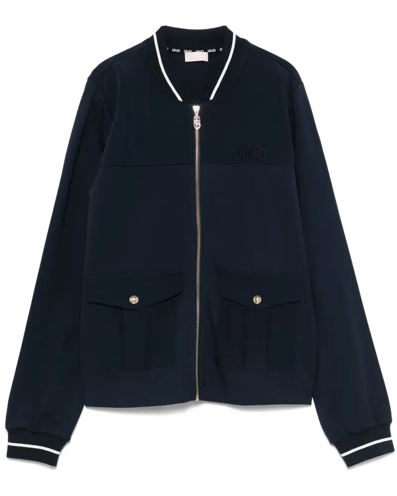 Liu Jo Bomberjacke mit Logo-Stickerei - Blau Blau