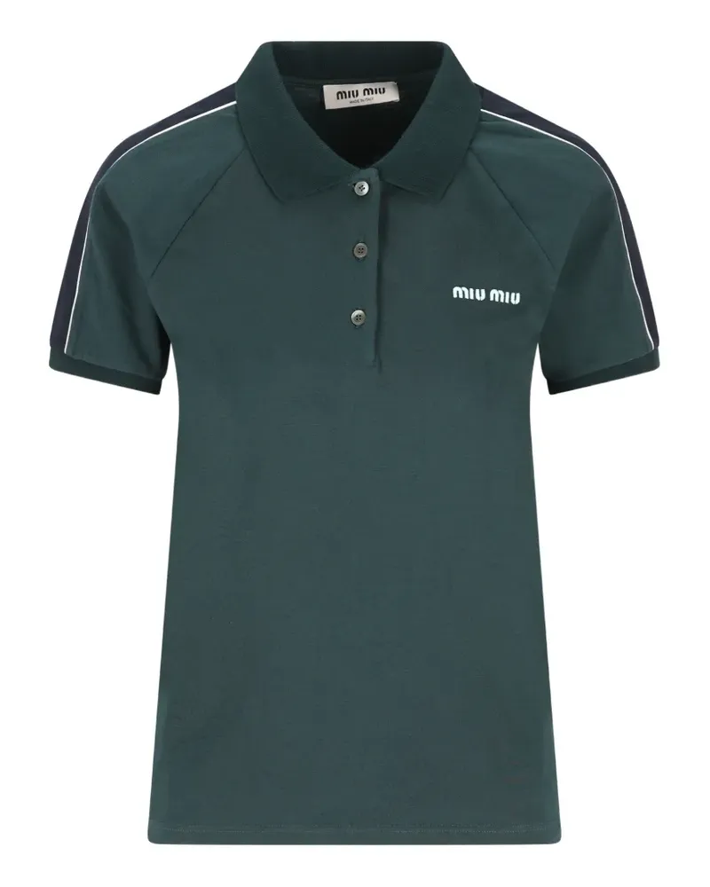 Miu Miu striped T-shirt - Grün Grün