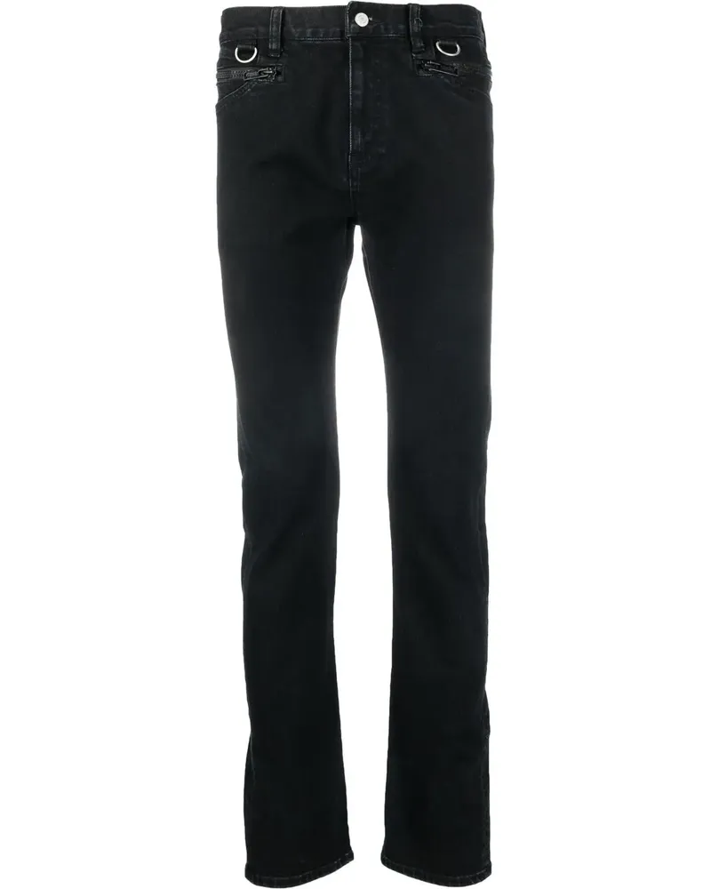 Undercover Gerade Jeans mit Reißverschlusstaschen - Schwarz Schwarz