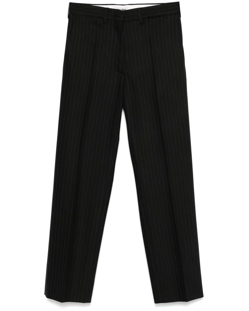 Miu Miu Hose mit Nadelstreifen - Schwarz Schwarz