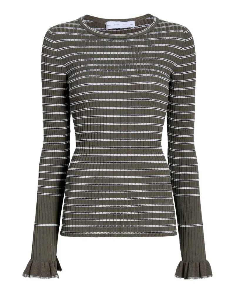 Proenza Schouler Gestreifter Yasmine Pullover - Grün Grün