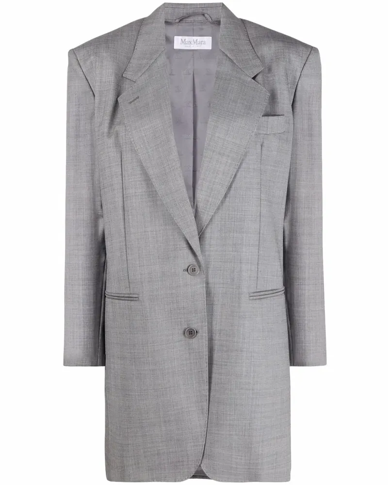 Max Mara Blazer mit kastigem Schnitt - Grau Grau