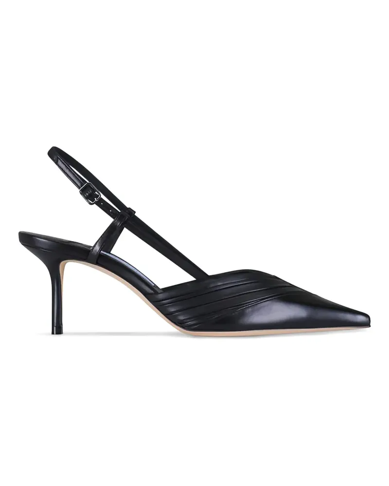Jimmy Choo Geraffte Afia Slingback-Pumps - Schwarz Schwarz