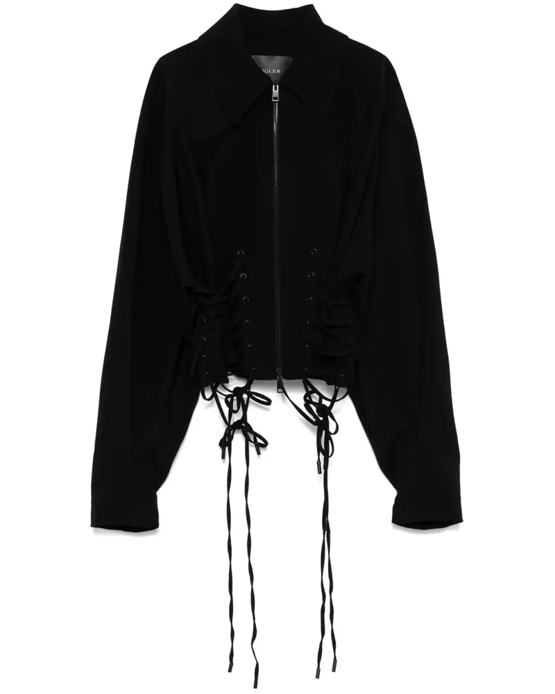Thierry Mugler Jacke mit Schnürung - Schwarz Schwarz