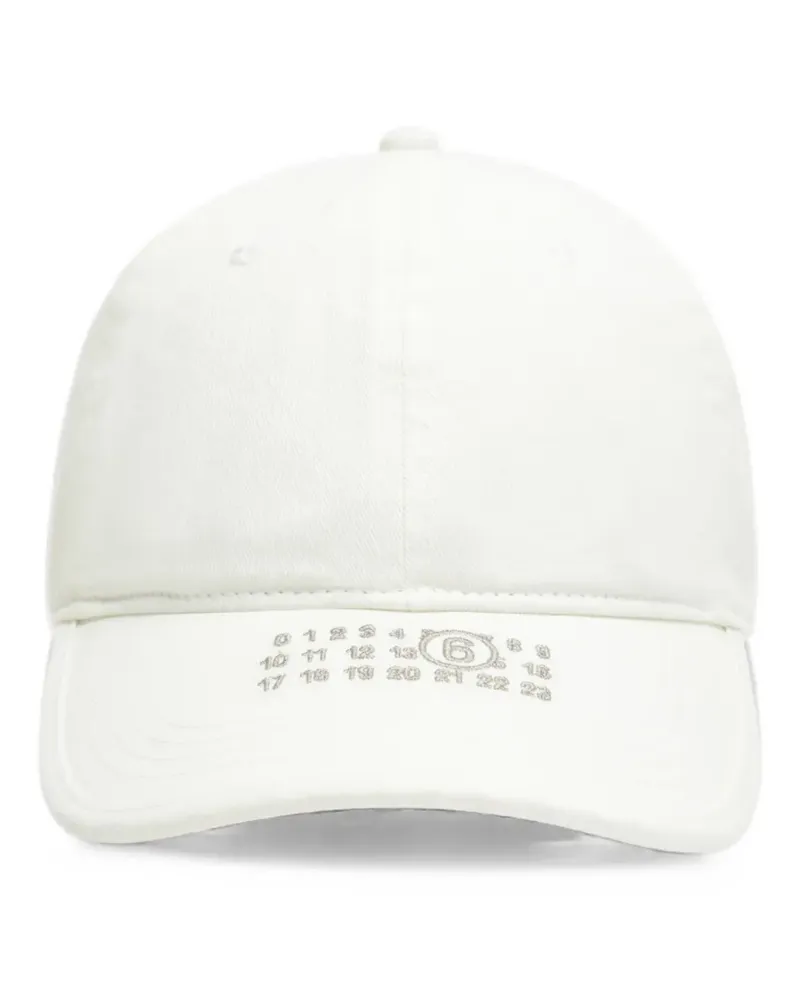 Maison Margiela Numeric washed cotton cap - Weiß Weiß