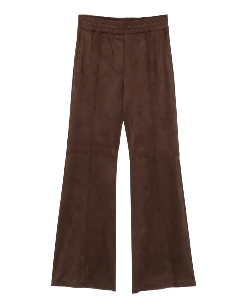 D.EXTERIOR elasticated-waistband flared trousers - Braun Braun