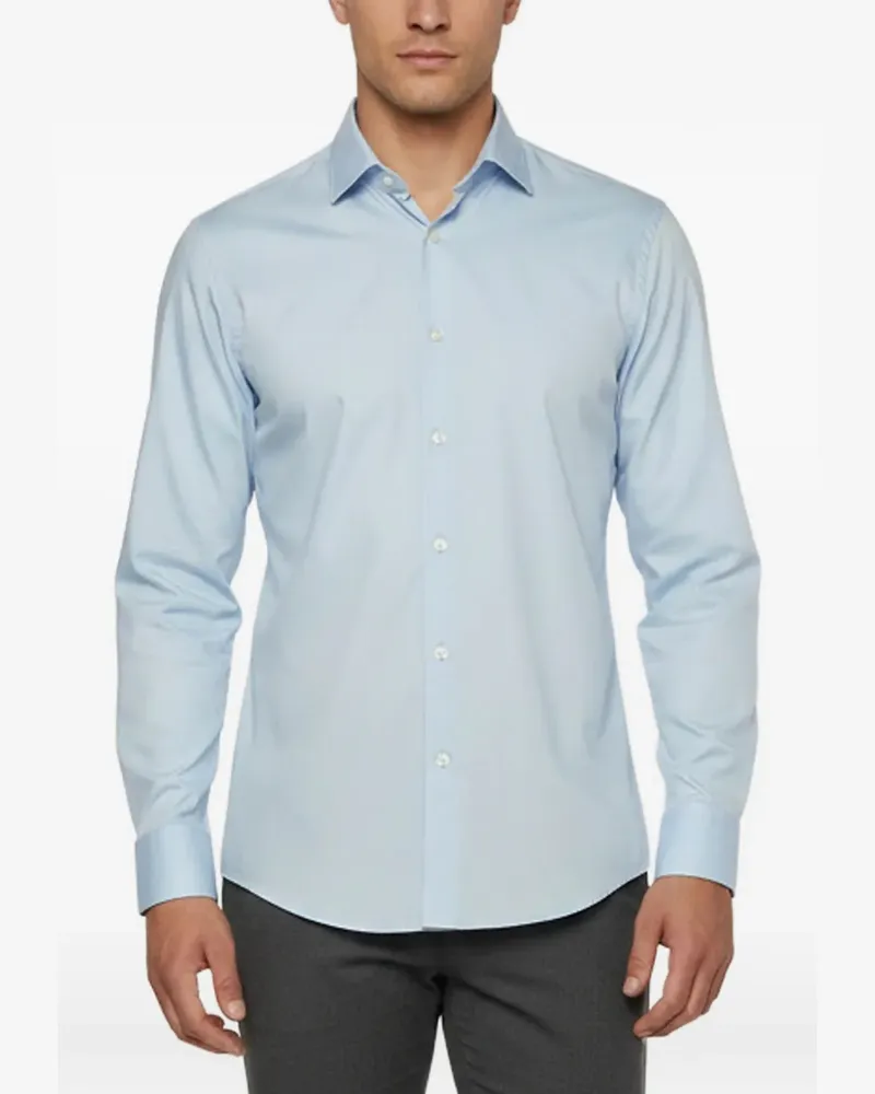 HUGO BOSS slim-fit poplin shirt - Blau Blau