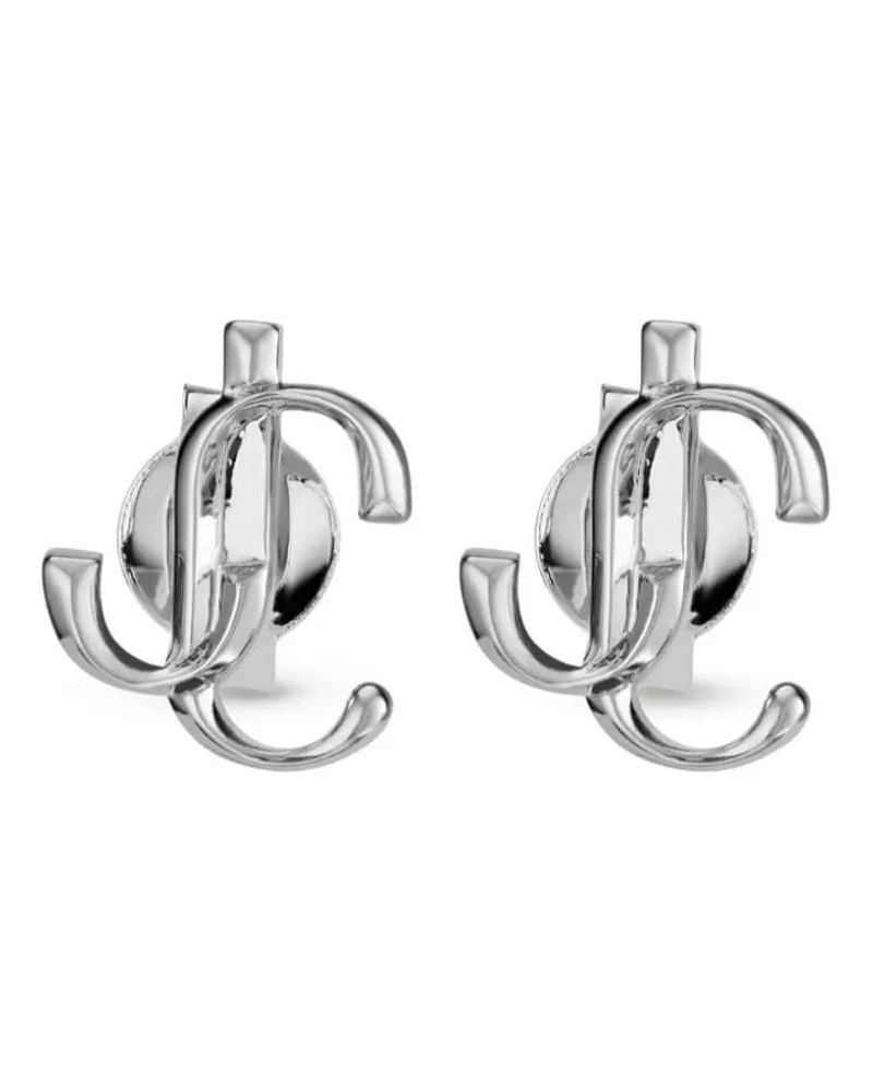 Jimmy Choo Ohrstecker mit Logo - Silber Silber