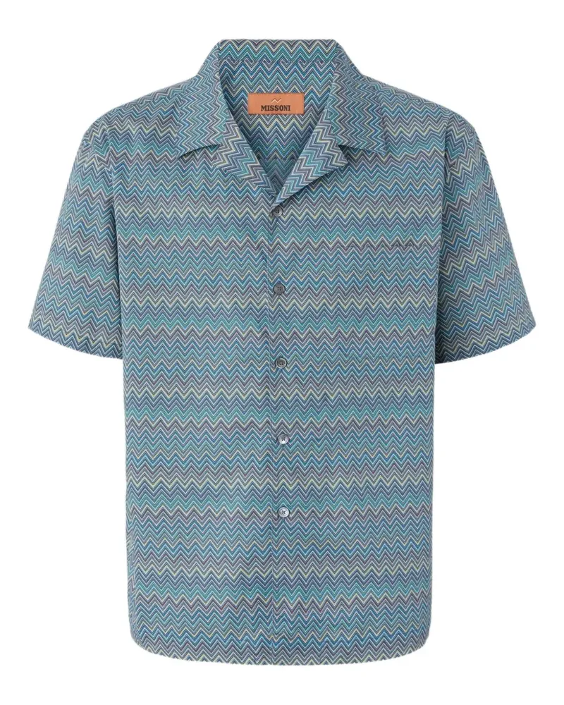 Missoni Hemd mit Zickzackmuster - Blau Blau