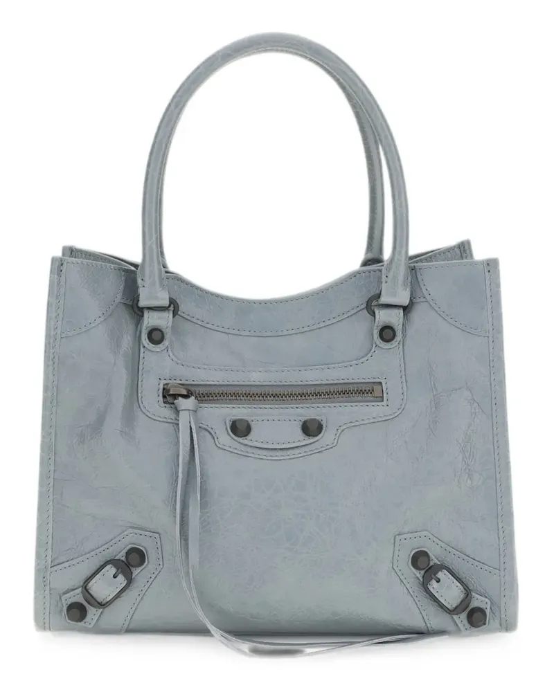 Balenciaga Le City Mini stud-details tote bag - Blau Blau