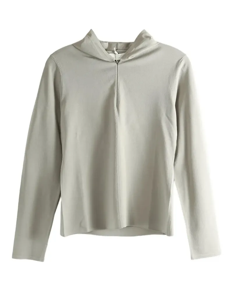 AMOMENTO quarter-zip sweater - Nude Nude