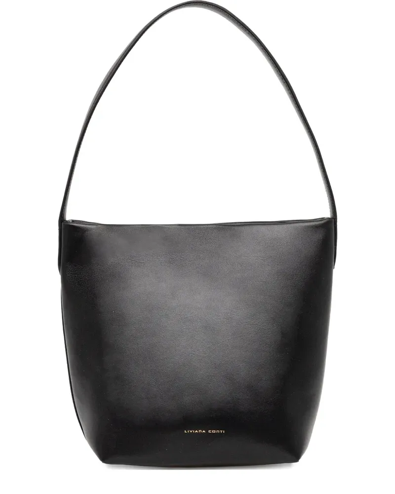 Liviana Conti logo-lettering tote bag - Schwarz Schwarz