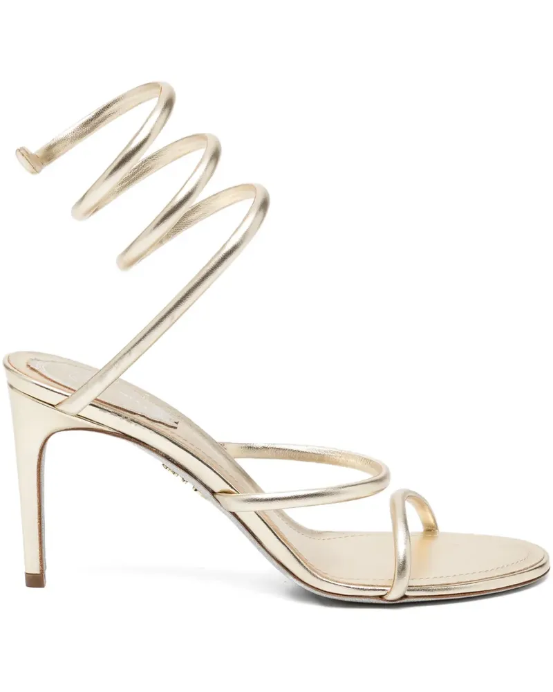 René Caovilla 80mm Cleo heeled sandals - Gold Gold