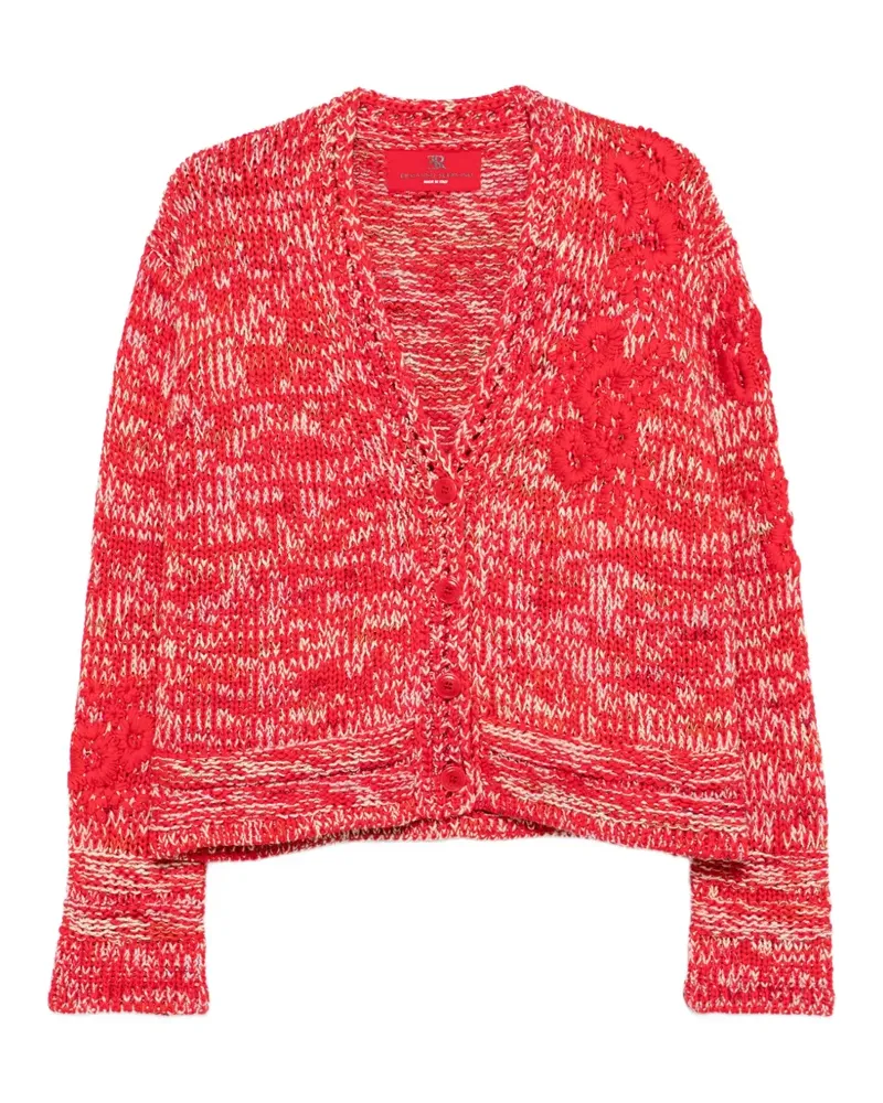 Ermanno Scervino Cardigan mit Blumenapplikation - Rot Rot