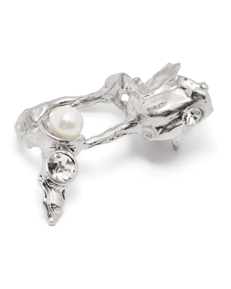 Marni Ring mit Blumenmotiv - Silber Silber