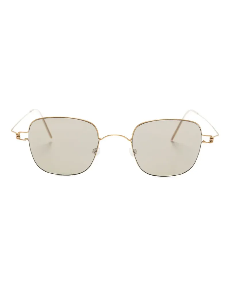 Lindberg Eckige 8216 Sonnenbrille aus Titan - Gelb Gelb