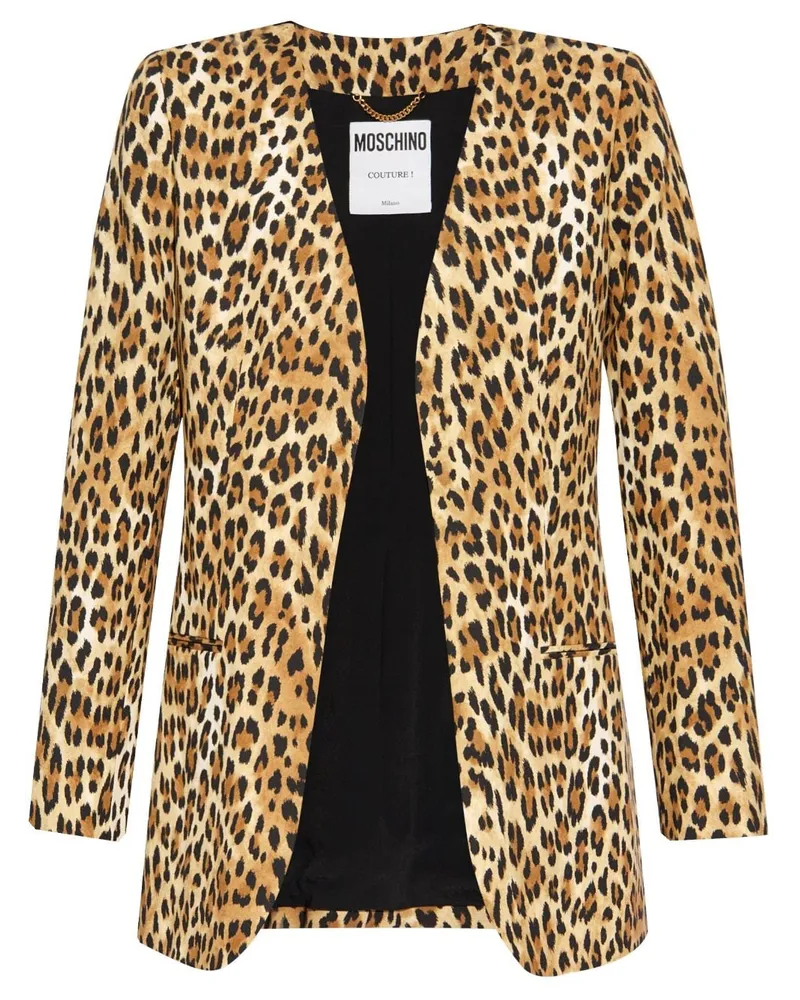 Moschino Blazer mit Leoparden-Print - Braun Braun