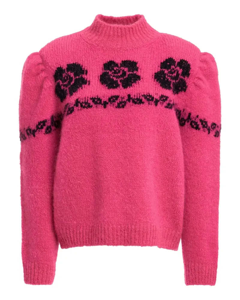 Essentiel Kalendar Pullover aus Blumen-Jacquard - Rosa Rosa