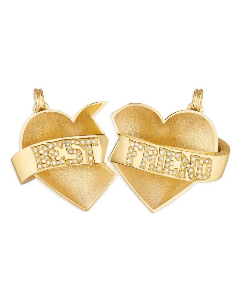 Marie Lichtenberg 18kt Best Friends Goldanhänger mit Diamanten (2er-Set Gold