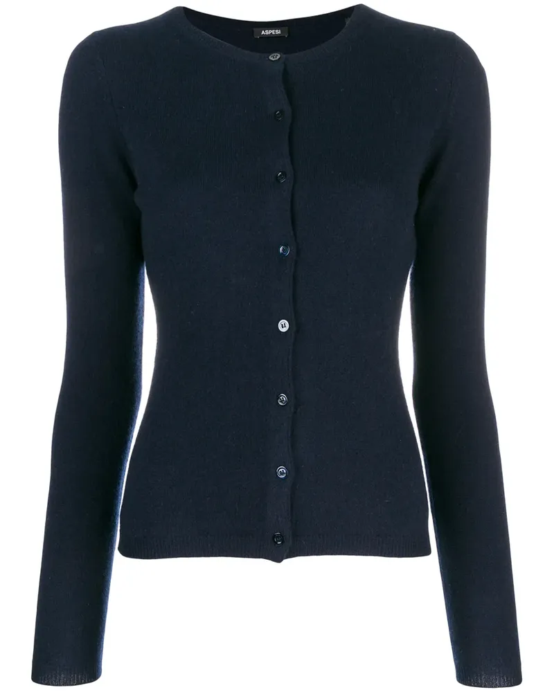 ASPESI Schmaler Kaschmircardigan - Blau Blau