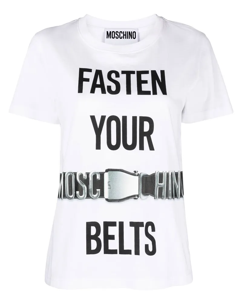 Moschino T-Shirt mit grafischem Print - Weiß Weiß