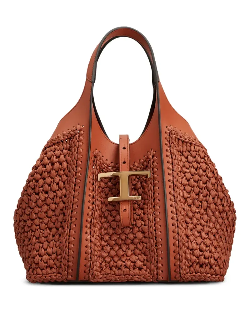 TOD'S T Timeless Tote Bag - Braun Braun