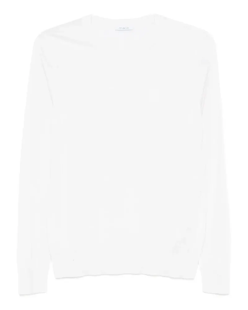 Malo Klassisches Langarmshirt - Weiß Weiß