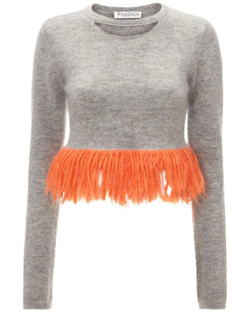 J.W.Anderson Pullover mit Fransensaum - Grau Grau