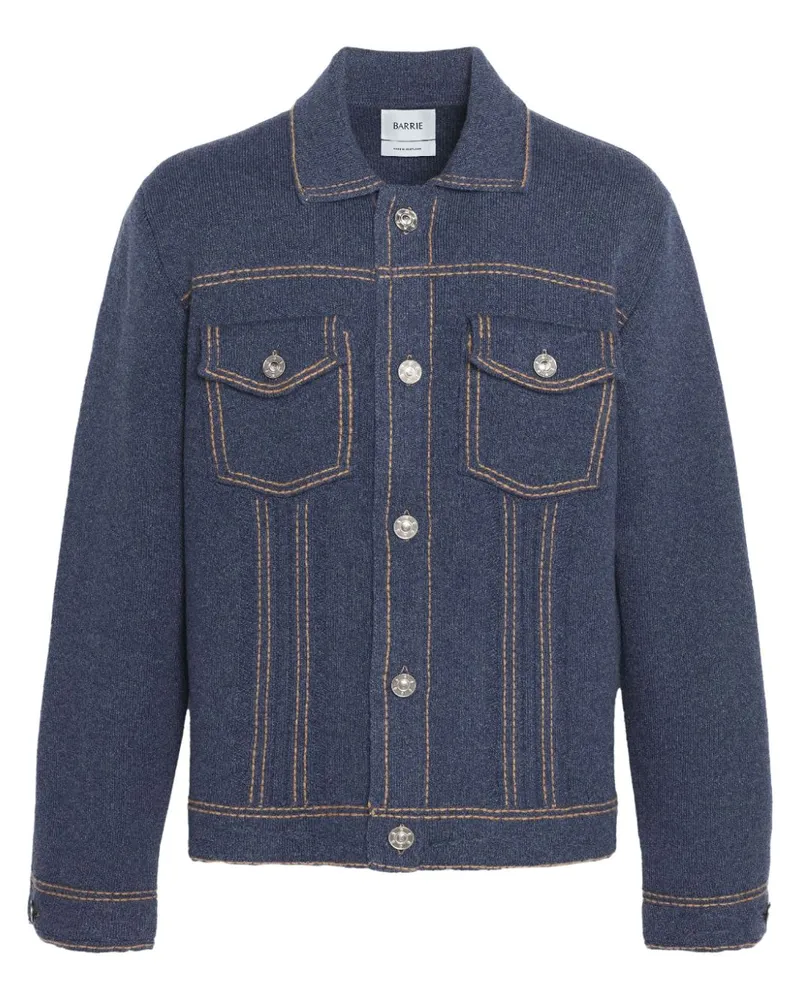 Barrie Gestrickte Jeansjacke - Blau Blau