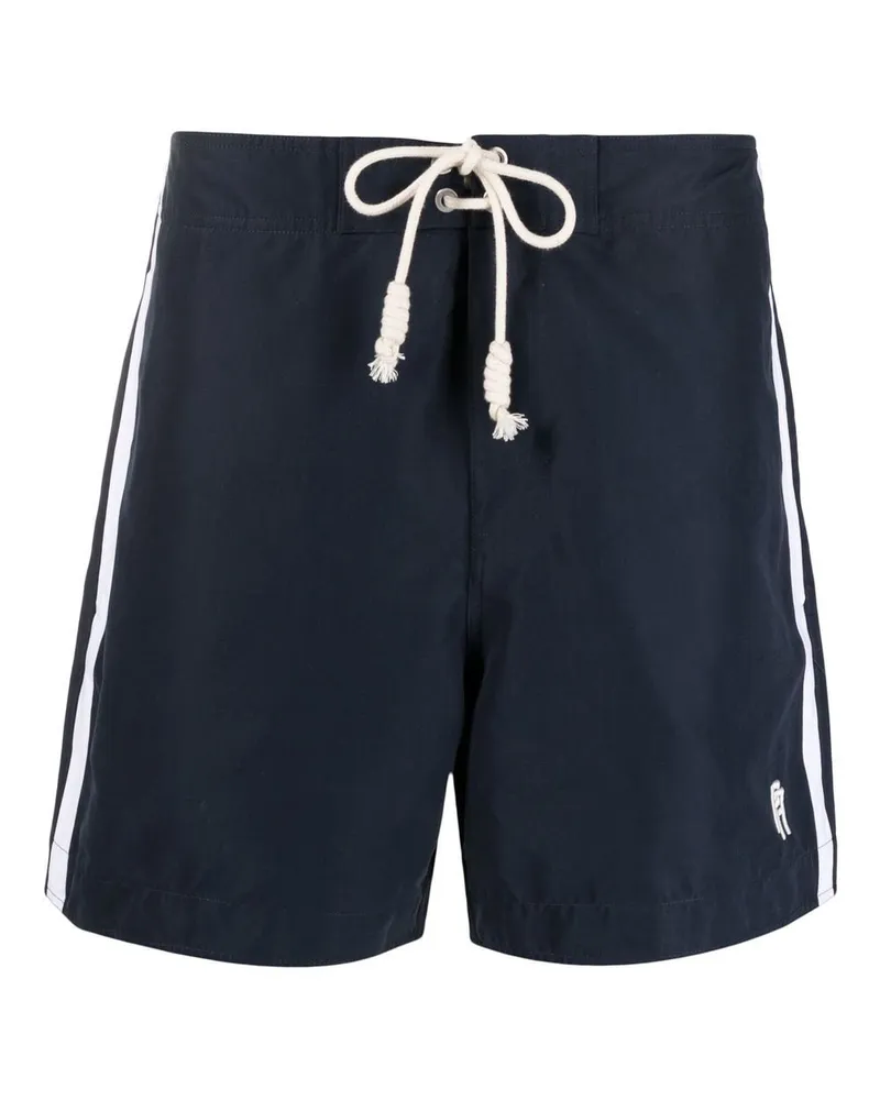 Palm Angels Badeshorts mit Logo-Stickerei - Blau Blau