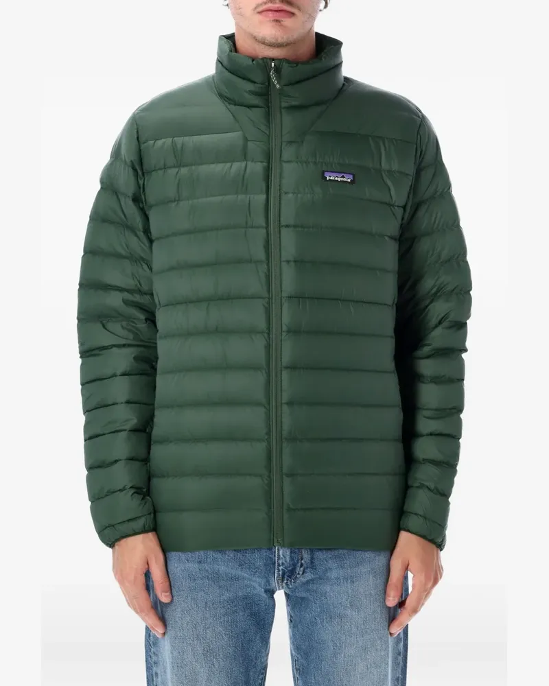 Patagonia quilted logo-patch padded coat - Grün Grün