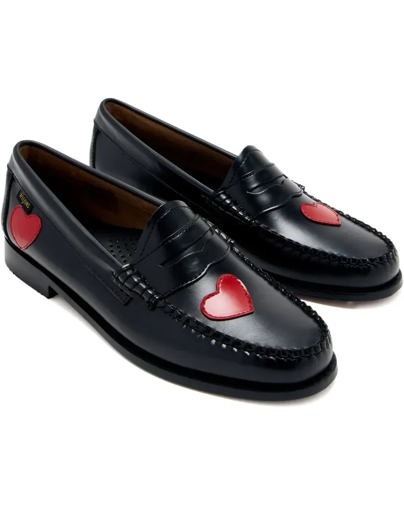 G.H. Bass & Co. Loafer mit Herzverzierung - Schwarz Schwarz