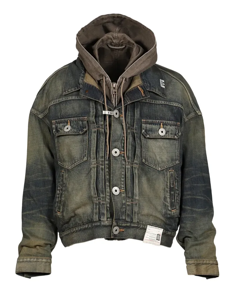 MIHARAYASUHIRO Jeansjacke im Layering-Look - Blau Blau