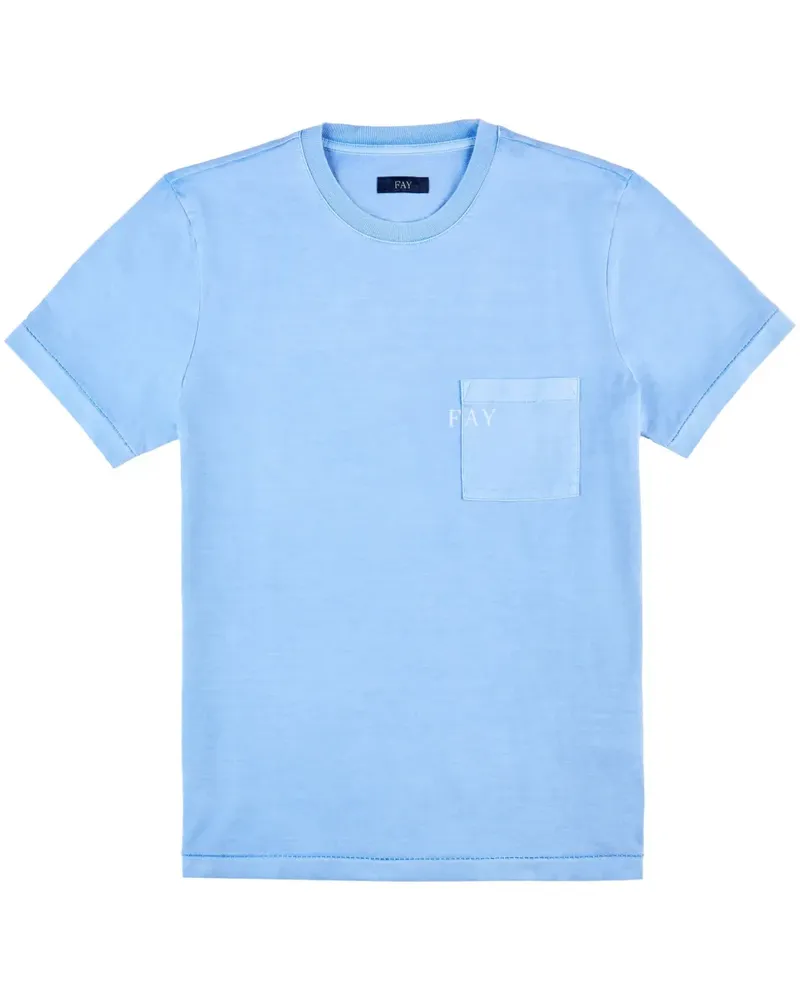 Fay T-Shirt aus Jersey - Blau Blau